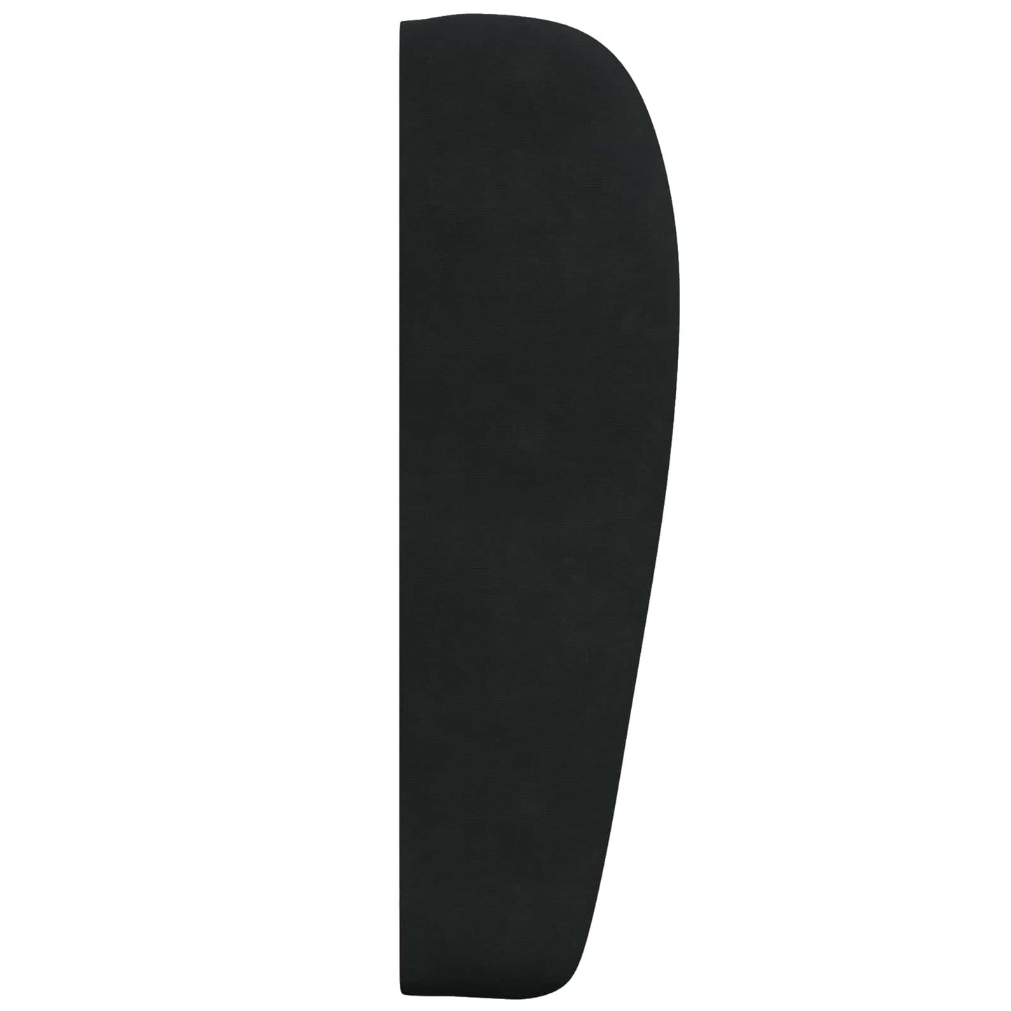 Uši Čela Postele Černá 80 X 23 X 6 Cm Samet