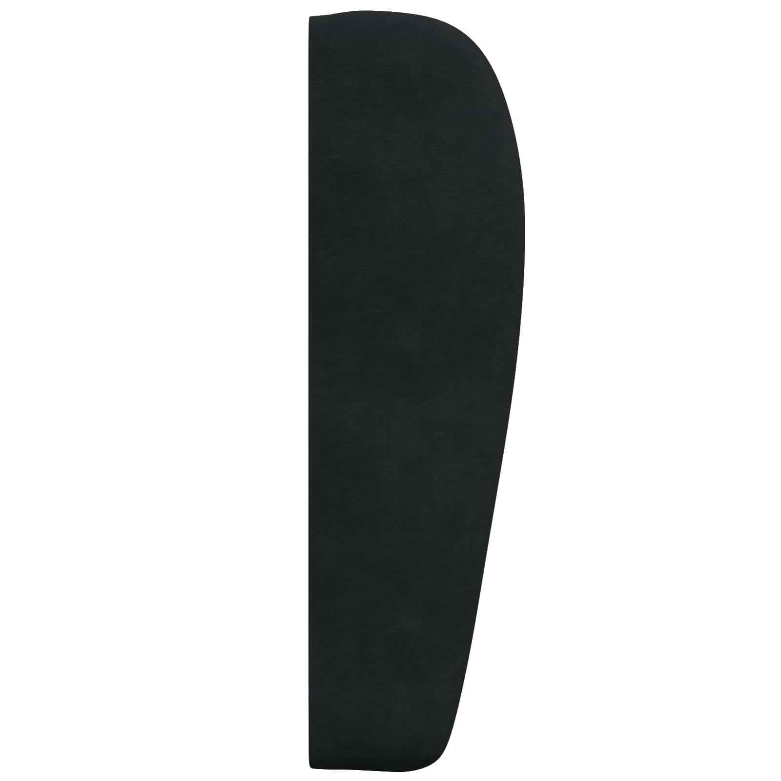 Uši Čela Postele Černá 80 X 23 X 6 Cm Samet