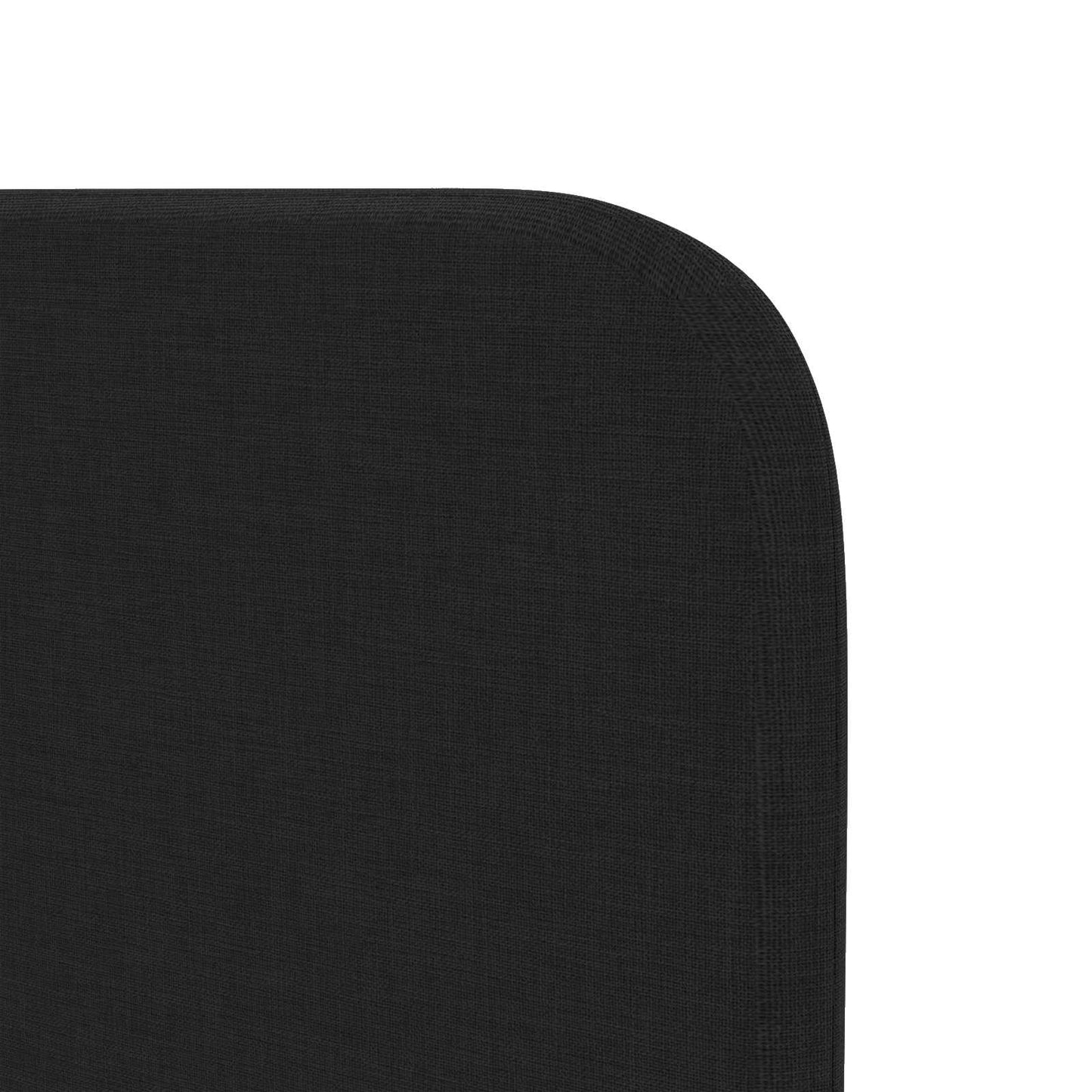 Uši Čela Postele Černá 80 X 16 X 4 Cm Textil