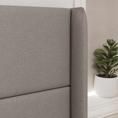 Uši Čela Postele Taupe 80 X 16 X 4 Cm Textil