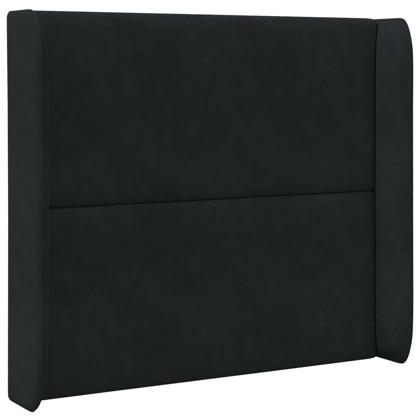 Uši Čela Postele Černá 80 X 16 X 4 Cm Samet