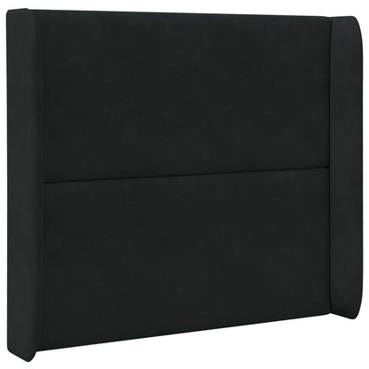 Uši Čela Postele Černá 80 X 16 X 4 Cm Samet