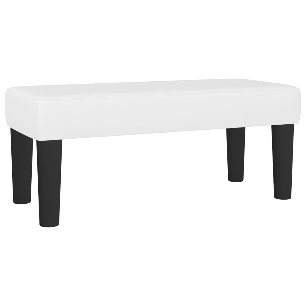 Lavice Bílá 70 X 30 X 30 Cm Umělá Kůže