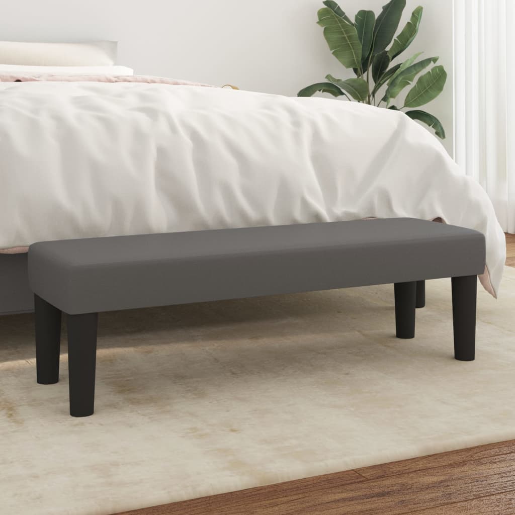 Lavice Šedá 100X30X30 Cm Umělá Kůže