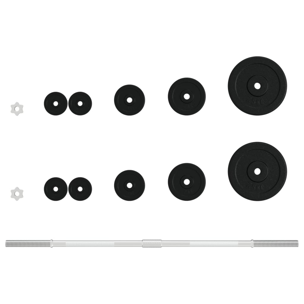 Obouruční Činka Se Závažím 30 Kg Litina