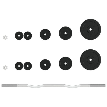 Obouruční Činka Se Závažím Litina A Chromovaná Ocel