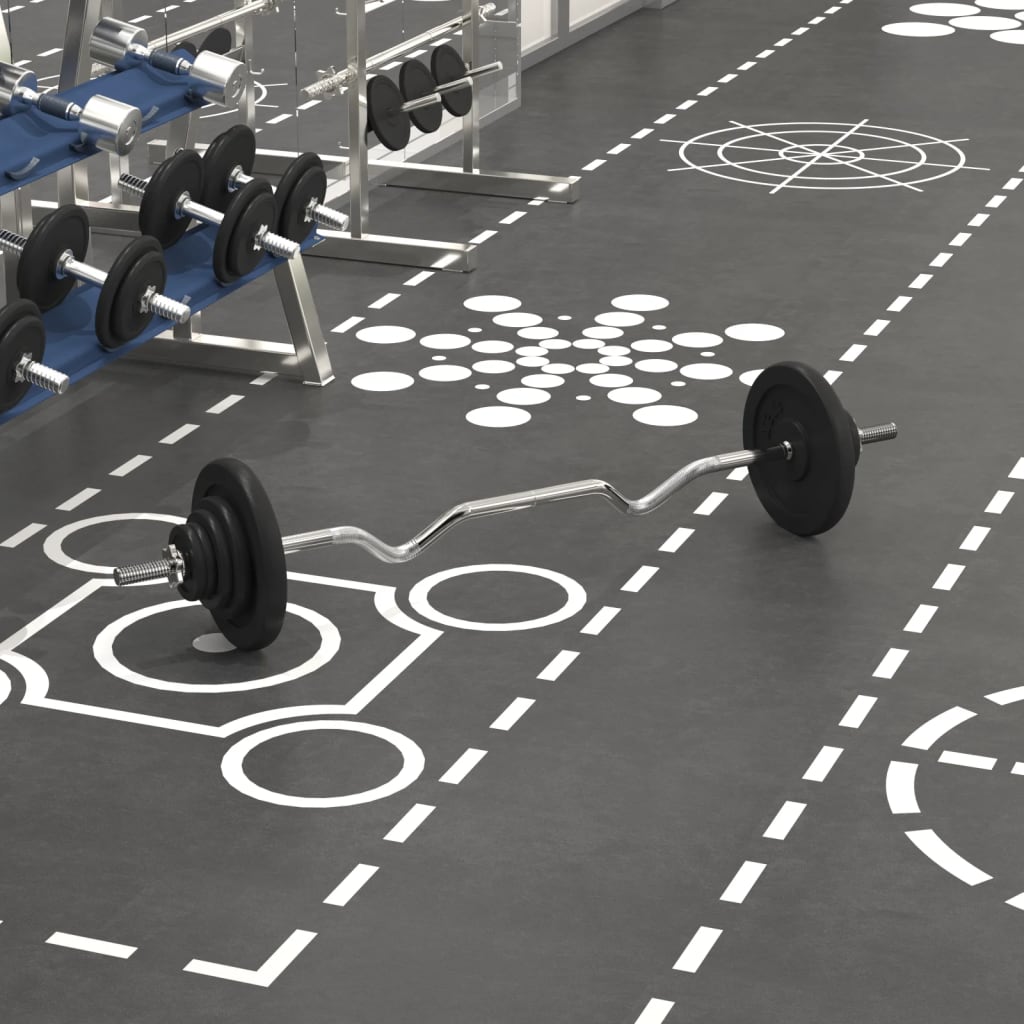 Obouruční Činka Se Závažím Litina A Chromovaná Ocel