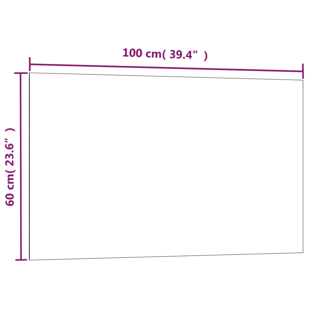 Nástěnná magnetická tabule černá 100 x 60 cm tvrzené sklo