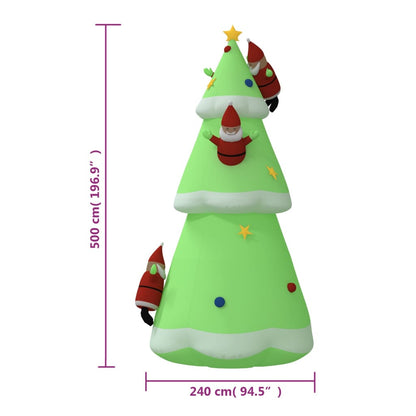 Nafukovací Vánoční Stromek S Led Diodami 500 Cm