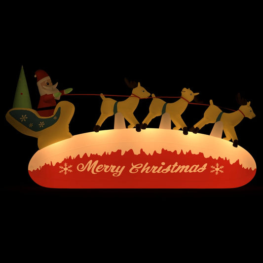Vánoční Nafukovací Santa A Sobi S Led Diodami
