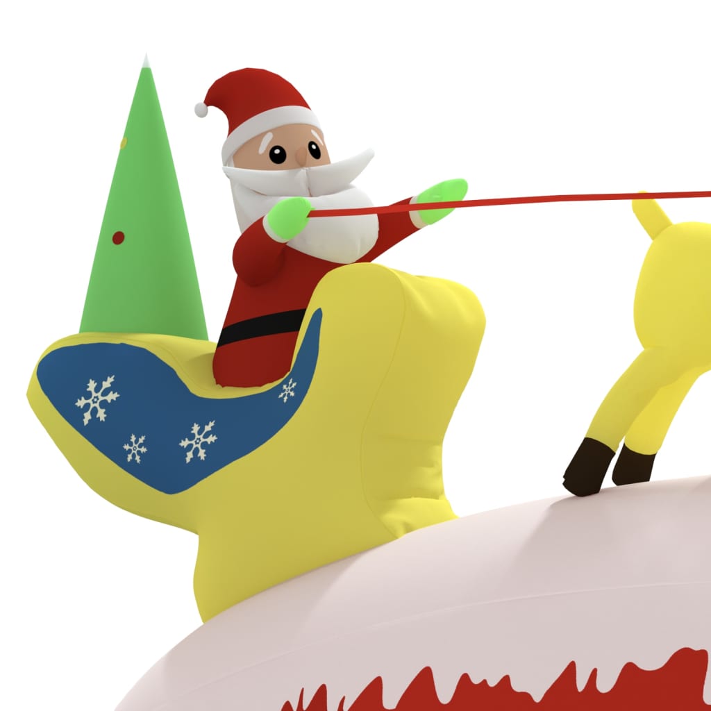 Vánoční Nafukovací Santa A Sobi S Led Diodami