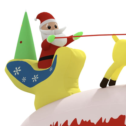 Vánoční Nafukovací Santa A Sobi S Led Diodami