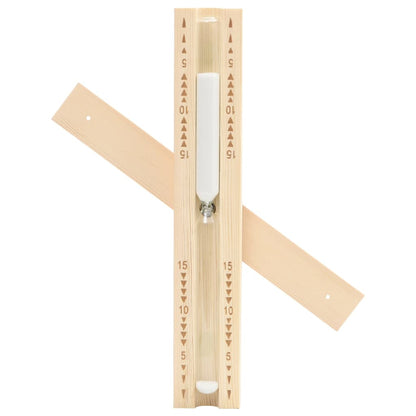 Saunový Hygrotermograf A Přesýpací Hodiny 2V1 Masivní Borovice