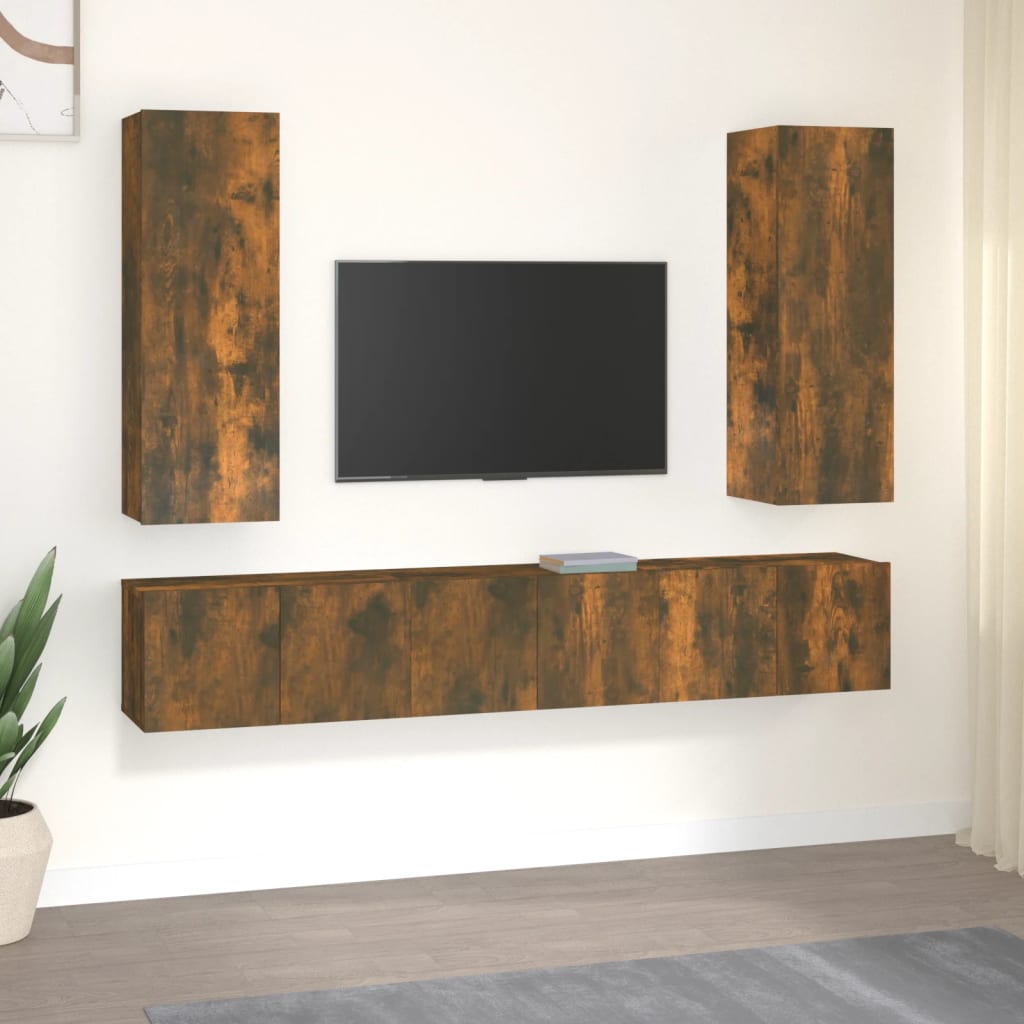 4Dílný Set Tv Skříněk Kompozitní Dřevo