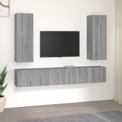 4Dílný Set Tv Skříněk Kompozitní Dřevo