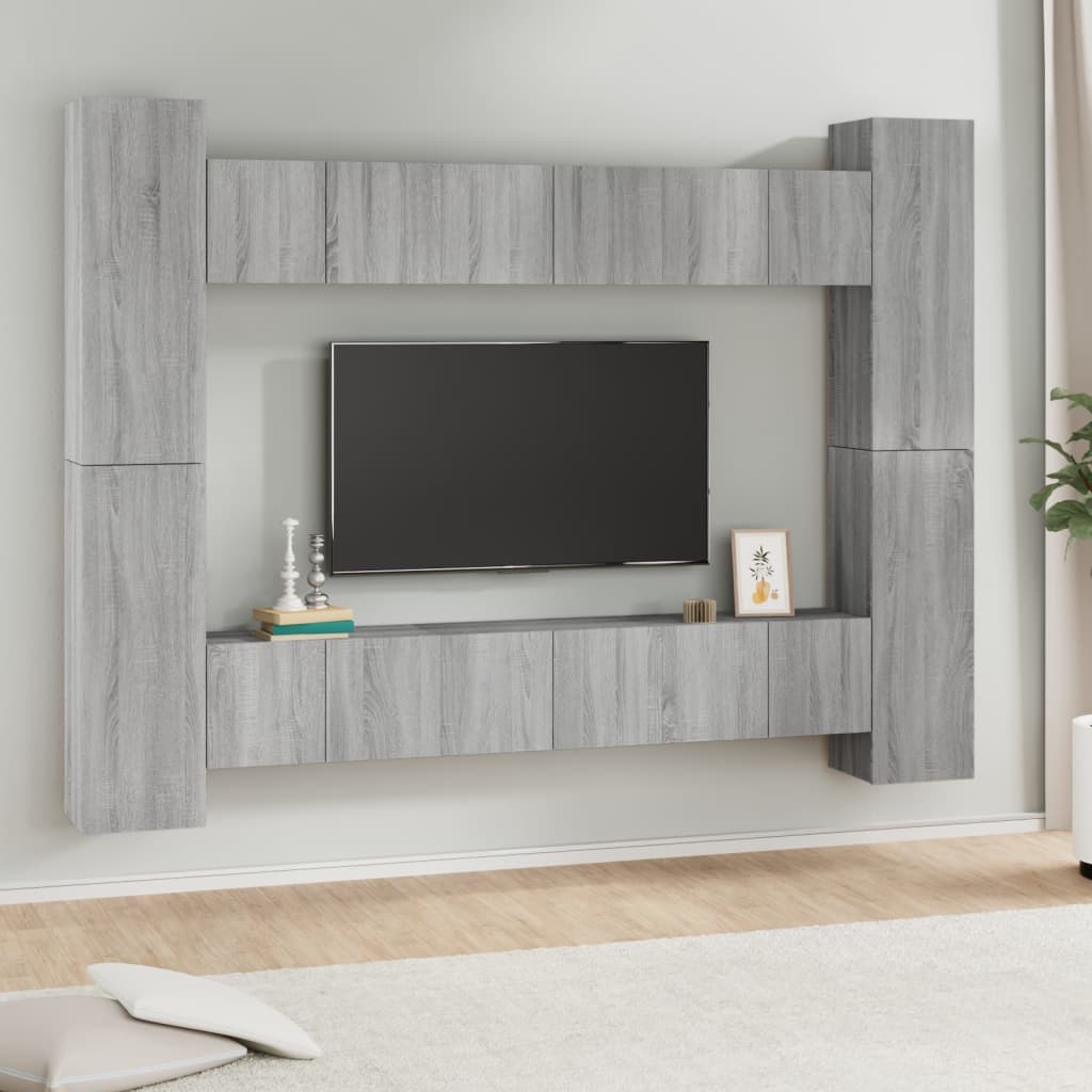 8Dílný Set Tv Skříněk Kompozitní Dřevo