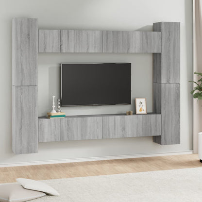 8Dílný Set Tv Skříněk Kompozitní Dřevo