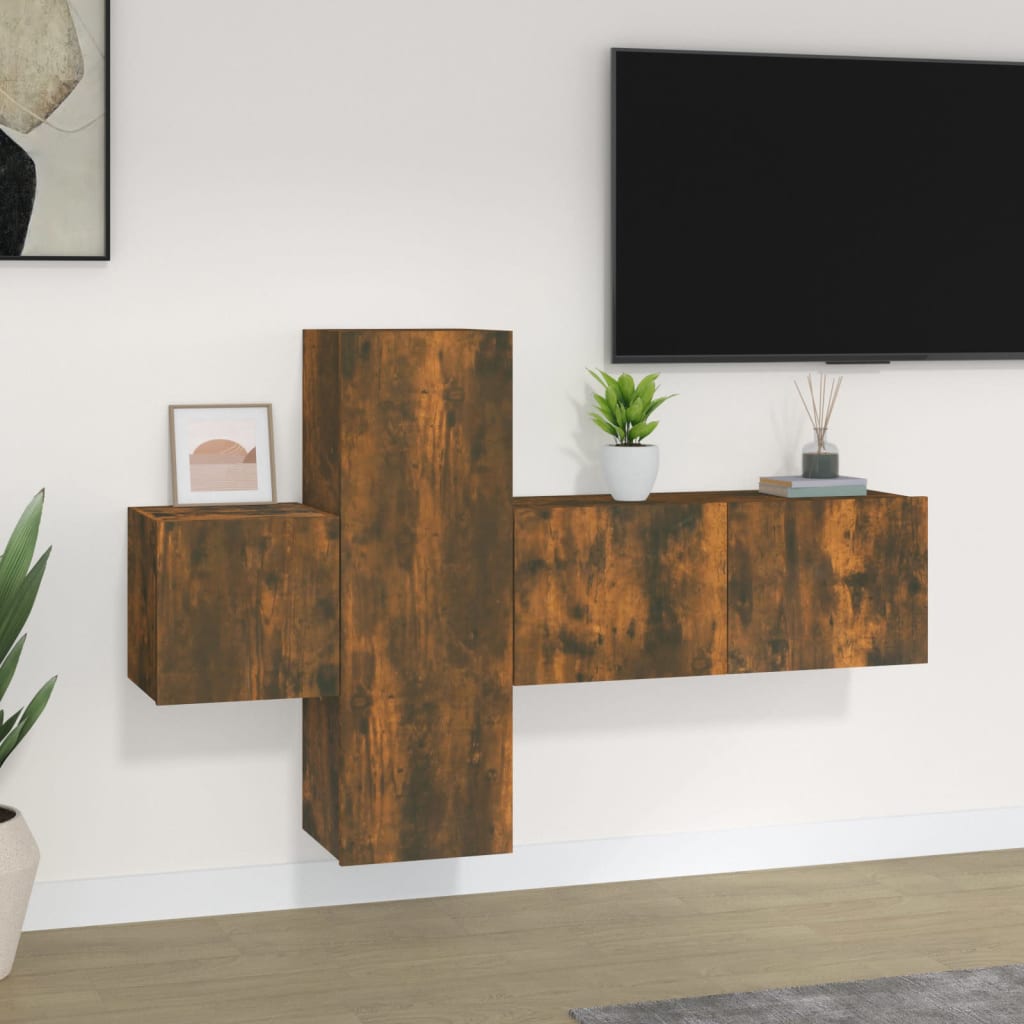3Dílný Set Tv Skříněk Kompozitní Dřevo