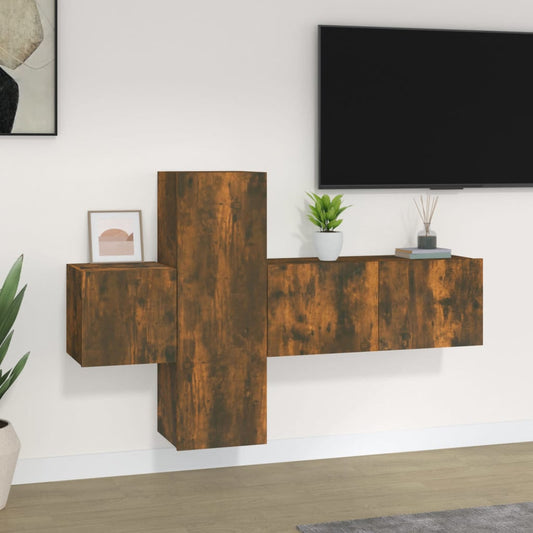 3Dílný Set Tv Skříněk Kompozitní Dřevo