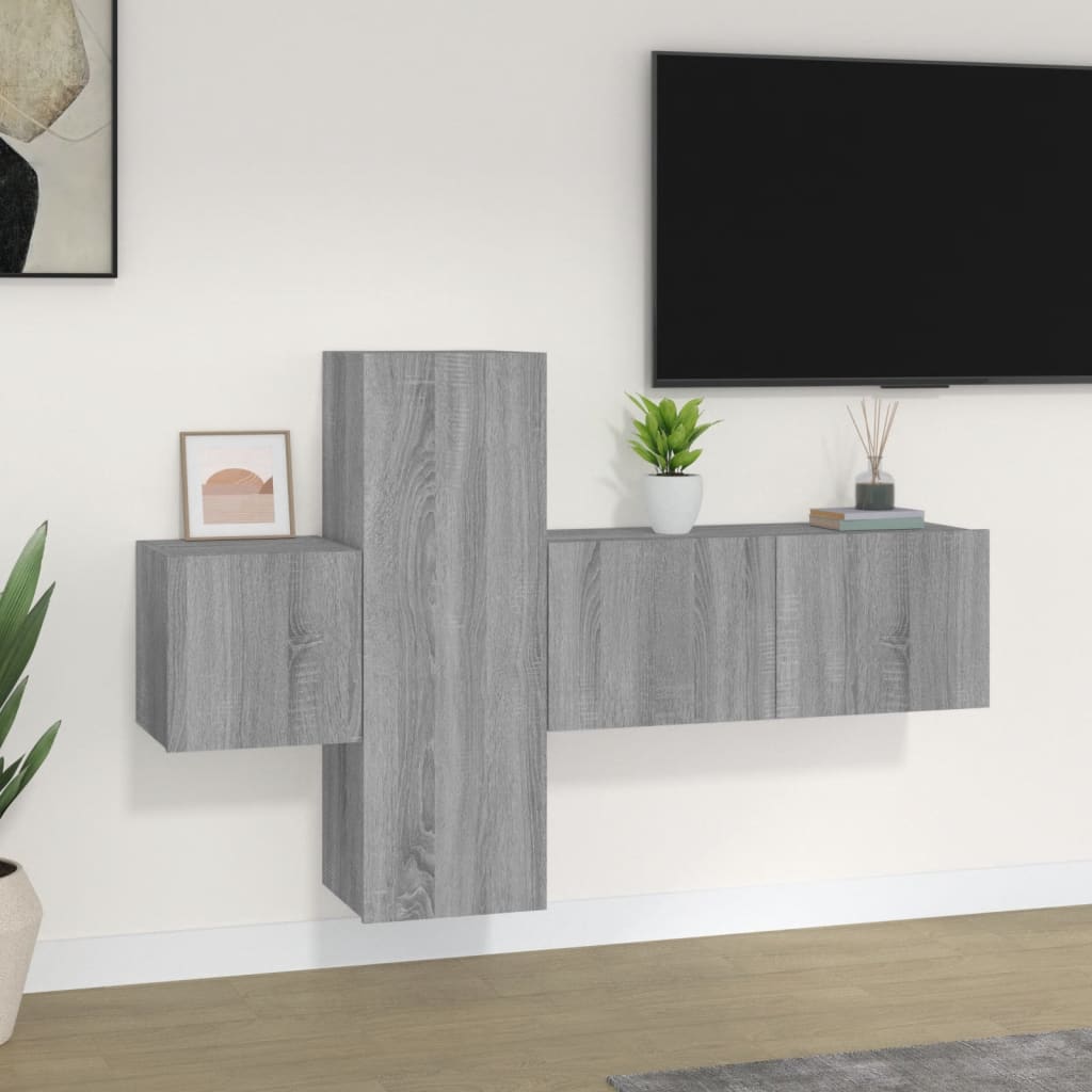 3Dílný Set Tv Skříněk Kompozitní Dřevo