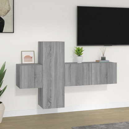 3Dílný Set Tv Skříněk Kompozitní Dřevo