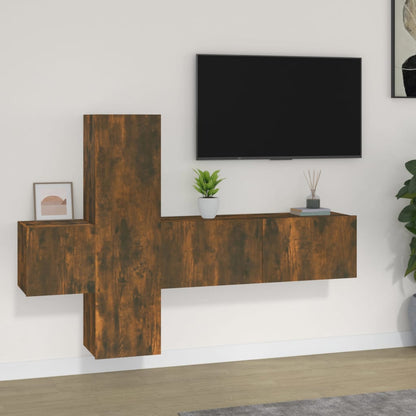 3Dílný Set Tv Skříněk Kompozitní Dřevo
