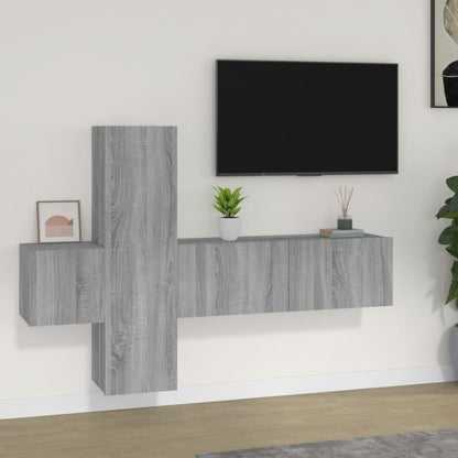 3Dílný Set Tv Skříněk Kompozitní Dřevo