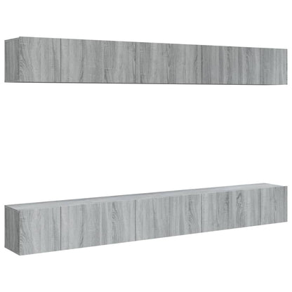 Tv Skříňky 8 Ks Šedé Sonoma 60 X 30 X 30 Cm Kompozitní Dřevo