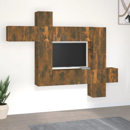 9Dílný Set Tv Skříněk Bílý Kompozitní Dřevo