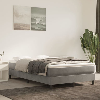 Taštičková Matrace 80 X 200 X 20 Cm Samet Světle Šedá