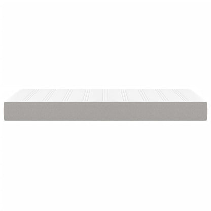 Taštičková Matrace Střední Tvrdost Světle Šedá 100 X 203 X 20 Cm Textil