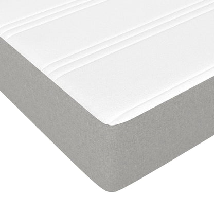 Taštičková Matrace Střední Tvrdost Světle Šedá 100 X 203 X 20 Cm Textil