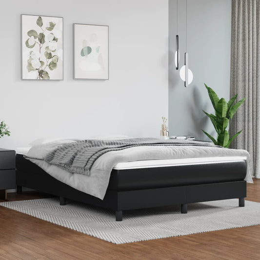 Taštičková Matrace Střední Tvrdost Černá 137 X 190 X 20 Cm Umělá Kůže
