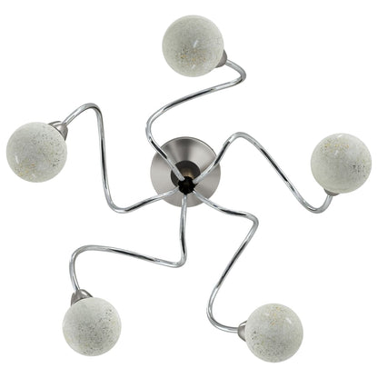 Stropní Svítidlo S Kulatými Drátěnými Stínidly Pro 5 Led G9