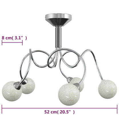 Stropní Svítidlo S Kulatými Drátěnými Stínidly Pro 5 Led G9
