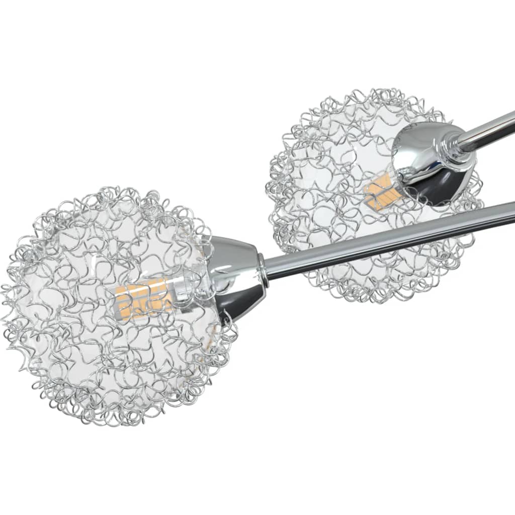 Stropní Svítidlo S Drátěnými Stínidly Pro 5 Led G9 Béžová A Zlatá