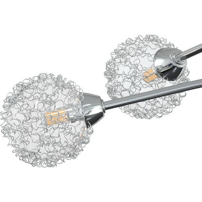 Stropní Svítidlo S Drátěnými Stínidly Pro 5 Led G9 Béžová A Zlatá