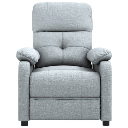 Polohovací Křeslo Světle Šedé Textil