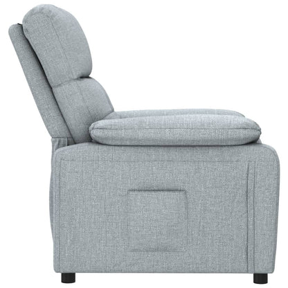 Polohovací Křeslo Světle Šedé Textil