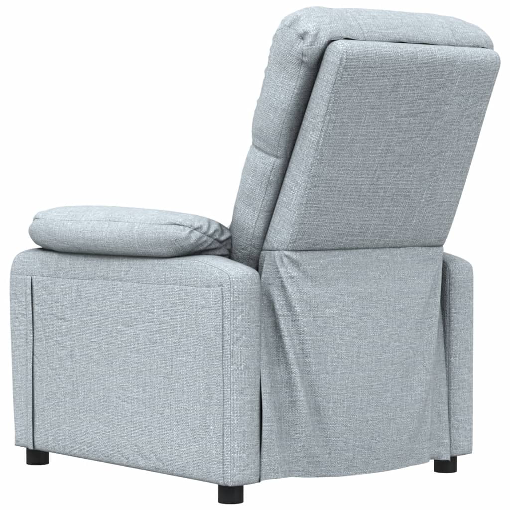 Polohovací Křeslo Světle Šedé Textil