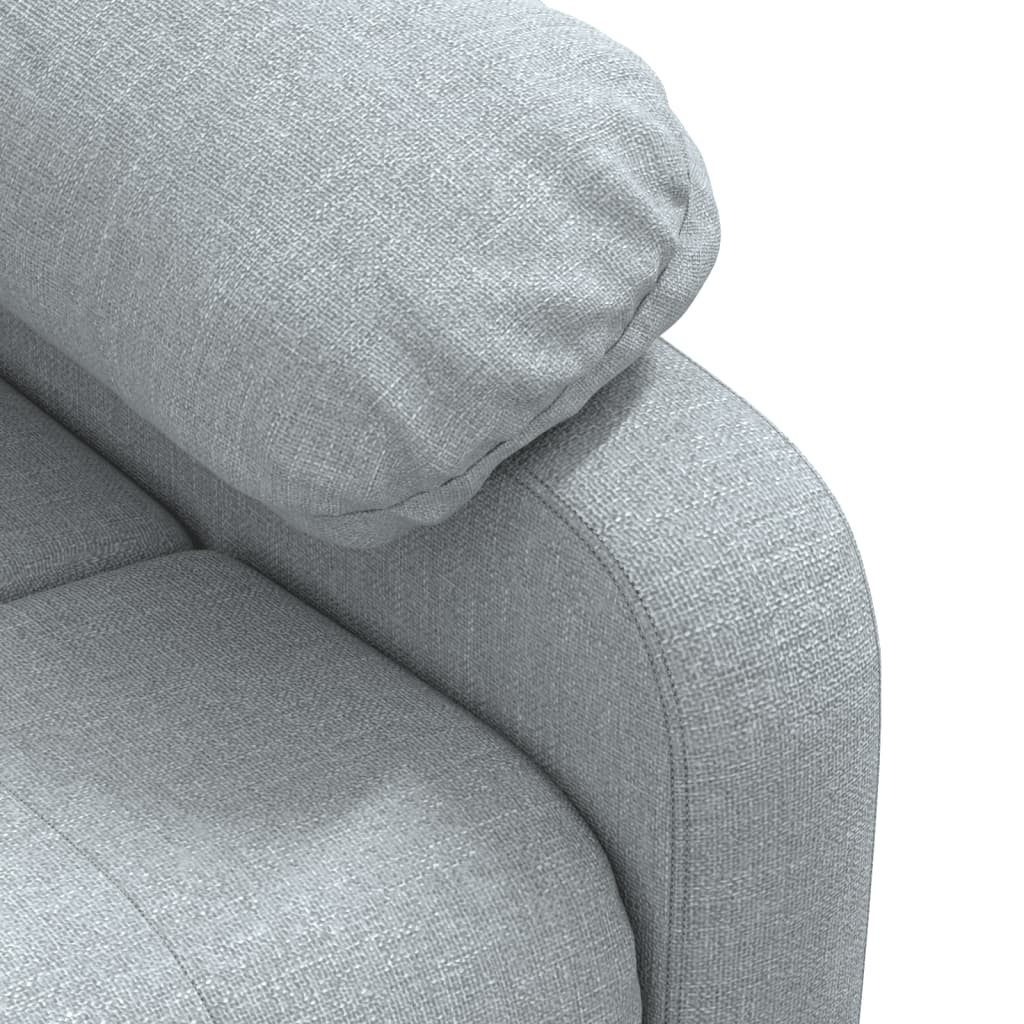 Polohovací Křeslo Světle Šedé Textil