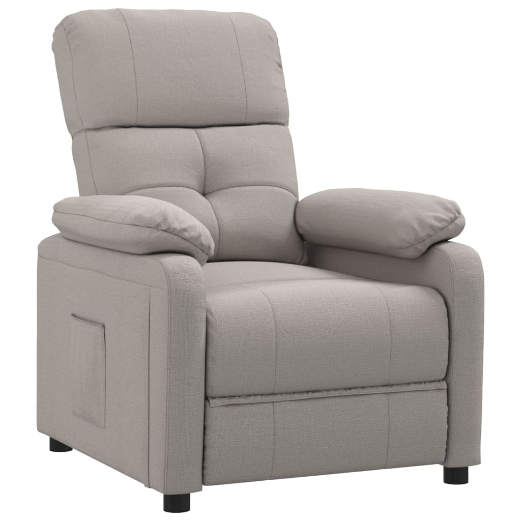 Polohovací Křeslo Taupe Textil
