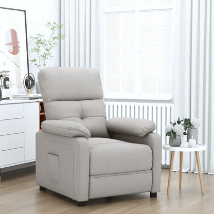 Polohovací Křeslo Taupe Textil