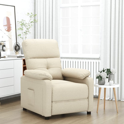 Polohovací Křeslo Světle Šedé Textil