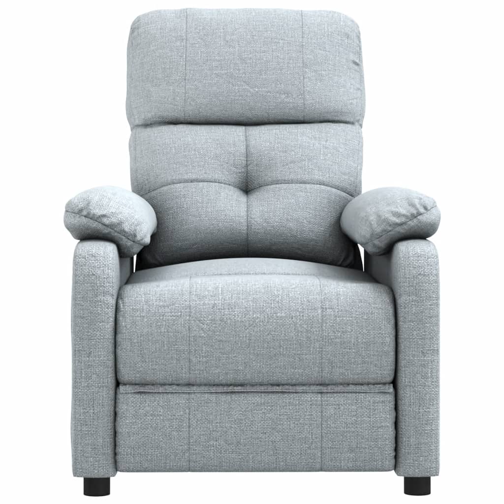 Masážní Křeslo Světle Šedé Textil