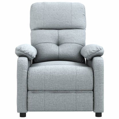 Masážní Křeslo Světle Šedé Textil