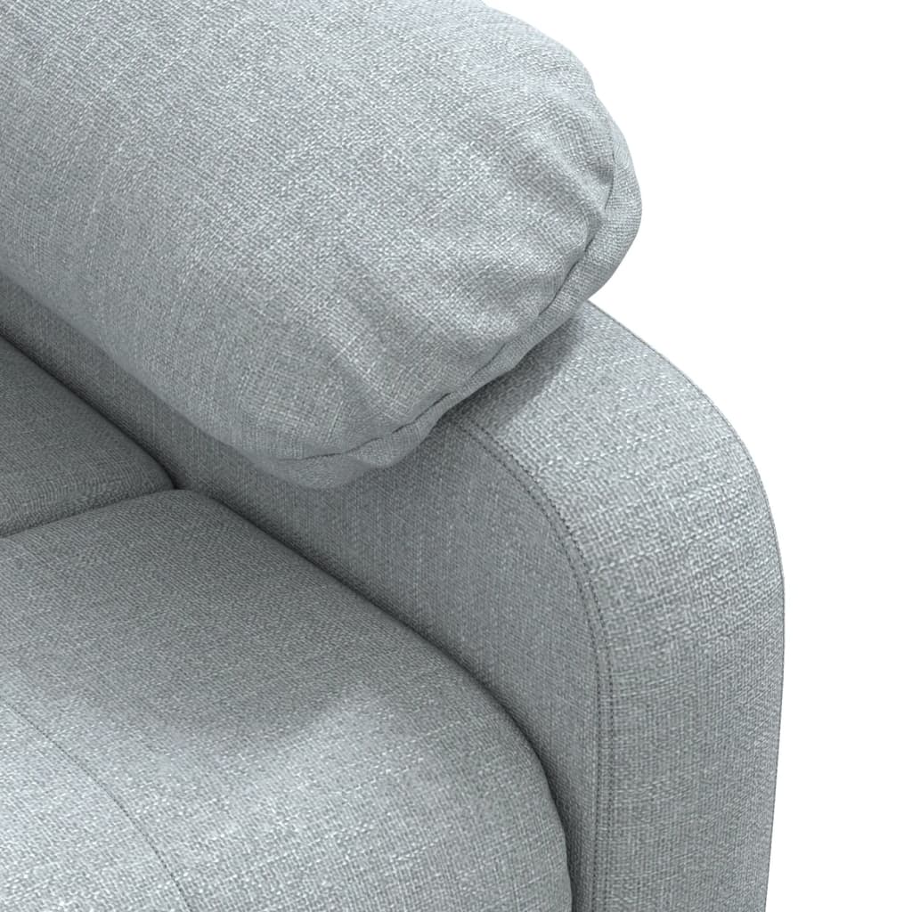 Masážní Křeslo Světle Šedé Textil