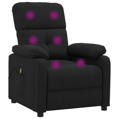Masážní Křeslo Černé Textil