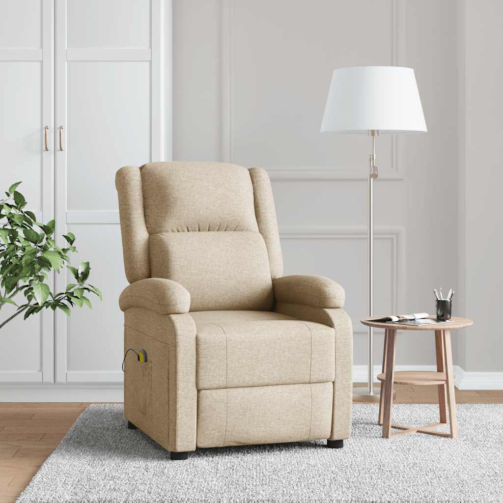 Masážní Křeslo Hnědé Textil