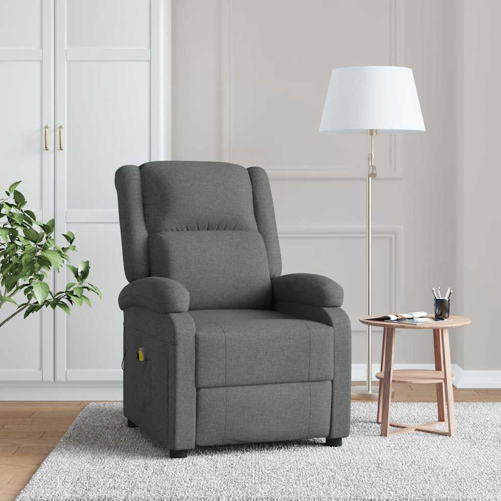 Masážní Křeslo Hnědé Textil